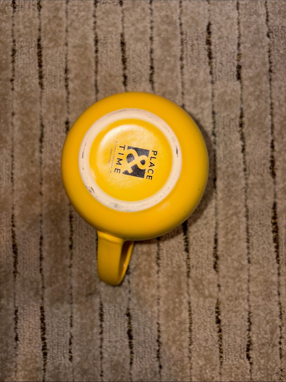 Yellow Ceramic Mug with Playful Egg Pun - Picture 3 of 4